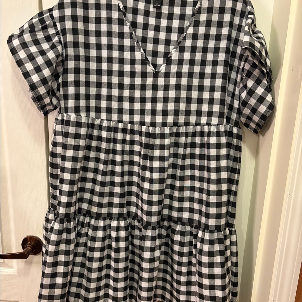 SHEIN Woman’s Black and White Plaid Dress